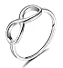 SOMEN TUNGSTEN 925 Sterling Silver Ring Infinity Knot Rings Eternity Wedding Band Size 10