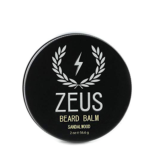 Zeus Conditioning Beard Balm for Men - 2 Oz - Natural Softening Conditioner for Facial Hair (SCENT: Sandalwood)