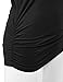 Made By Johnny MBJ WT1037 V Neck Short Sleeve Dolman Top with Side Shirring XXXL Black