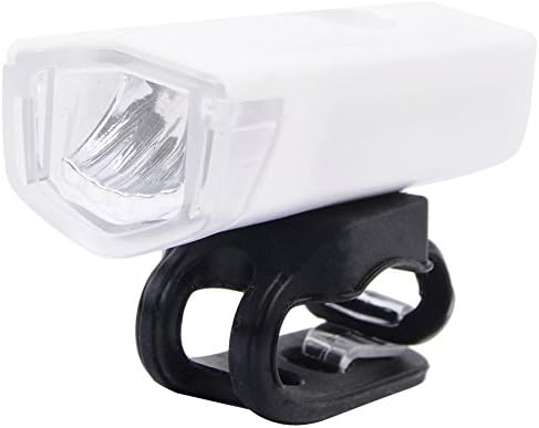 RAYPAL RPL-2255 3 Mode 300 Lumens LED Bike Bicycle Headlight Warning Light Rechangeable with USB Cable (White)