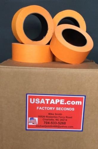 48 Rolls 1" X 60 Yards Orange Automotive Painters Masking Tape