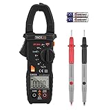 Digital Clamp Meter, Tacklife CM02A 600 Amp TRMS 6000 Counts NCV with AC Current AC/DC Voltage Test Temperature Measure Auto-Ranging Multimeter