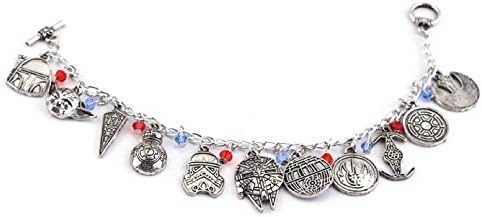 Handcrafted Disney Themed Charm Adjustable Bracelet by Lovestruck Lulu. Several Styles Available Moana Bracelet, Alice in Wonderland Bracelet, Star Wars Bracelet, and more! (STAR WARS)