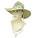 Hawaiian Tropic Large Wide Brim Chin Strap Floppy Plaid Beach Straw L/XL Hat Cap