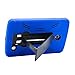 LG G Pad F 7 LK430 Drop Protection Hybrid Case Full Body Silicone Plastic Cover featuring Built-In Kickstand - Black / Blue by KIQ TM