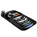 Vulcan-x CD Sun Visor Organizer Detachable Portable PU Leather with 8 CD Slots + 3 Credit Cards Pockets + 1 Sunglasses Holder + 1 Pen Holder-Black