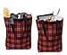 Earthwise Plaid Everyday Reusable Fashion Shopping Bag Tote Large for Grocery Gift Vacation 17 inches x 17 inches x 6 inches Proudly Made in the USA (Set of 2) (Plaid)