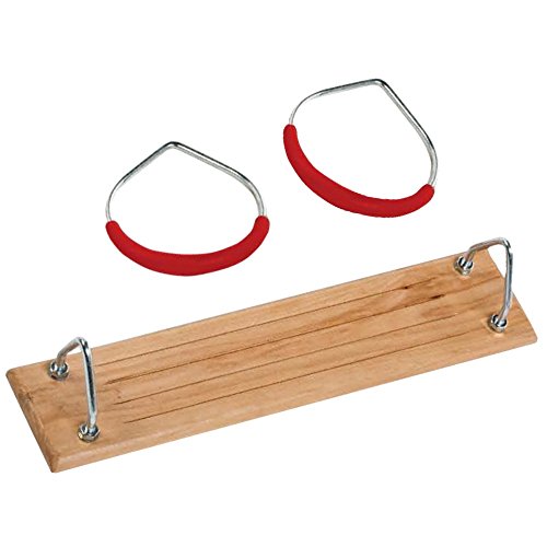 WICKEY Turngeräte-Set Schaukel Trapez Turnringe für Kinder, Sitz 400x110mm, Holz – Bild 4