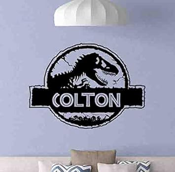 Amazon Com Custom Name Jurassic Park Wall Decal Girl Boy
