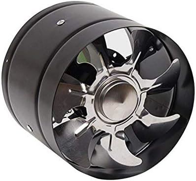 Kinbelle 8 Inch 220V 80W Inline Duct Fan Booster Exhaust Ventilation Vent Blower, Suitable for Home Indoor Bathroom Kitchen, Black