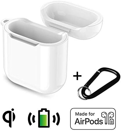 Wireless Charging Case for AirPods,Protective Case Compatible with Any Qi Wireless Charger - White