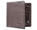 Big Skinny Men's World Leather Bi-Fold Slim Wallet, Holds Up to 35 Cards, Brown