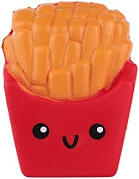 Viccent 1Pcs 3.9" Squishy French Fries Chips Jumbo Slow Rising Toy Collection Gift Scented Food Squishies (Random Color)