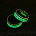 Haluoo Music Luminous Ring Punk Style Glow in The Dark Stainless Steel Wedding Band Ring Musical Note Fluorescence Personality Ring Comfort Fit (10, Gold)thumb 3