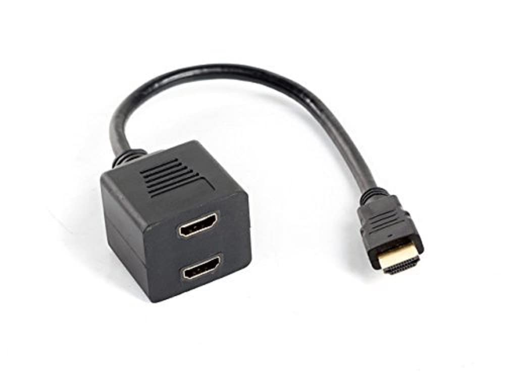 lanberg AD-0019-BK HDMI-A Male to 2x HDMI-A Female (1.4) Adapter Splitter with Cable 20 cm Black