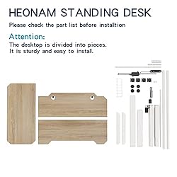 HEONAM 59-Inch L-Shape Standing Desk, Electric