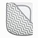 American Baby Company Terry Hooded Towel Set Made with Organic Cotton, White with Gray Zigzag, for Boys and Girls