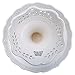 Gracie China 8-Inch Diameter x 4.5-Inch High Victorian Rose Fine Porcelain Round Pedestal Cake Stand Off White