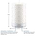 STAR MOON 100ml Ceramic Aromatherapy Essential Oils Diffuser, Ultrasonic Cool Mist Humidifier with Timer and 7-Color LED Night Light, Water-Less Auto Off Function - White Bauhinia Pattern