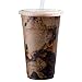 Clear Plastic Cups with Lids | 24 oz, 100 Pack | PET Cold Smoothie Cups | Iced Coffee Cups | Disposable Cups with Lids | To Go Cups