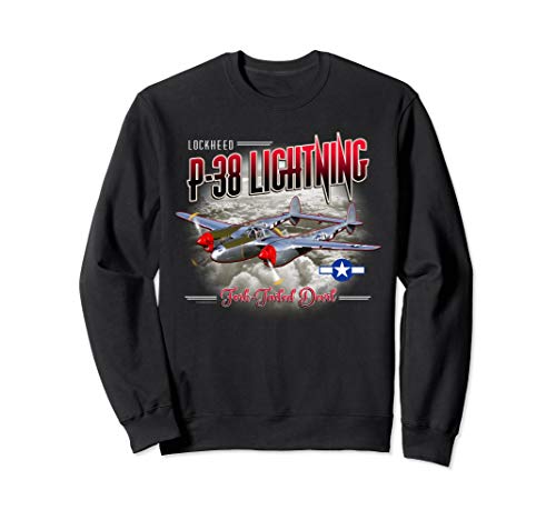 P-38 Lightning Fork Tailed Devil WWII Sweatshirt