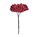 Febou Artificial Flowers, 100pcs Real Touch Artificial Foam Roses Decoration DIY for Wedding Bridesmaid Bridal Bouquets Centerpieces, Party Decoration, Home Display (Concise Type, Dark Red)
