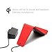 TYLT VU Qi Wireless Phone Charging Pad (Red, 3 Coil) Tilted Stand & Fast Battery Charger Station for Compatible iPhone, Samsung, Google, Android & Qi-Enabled Cell Phones