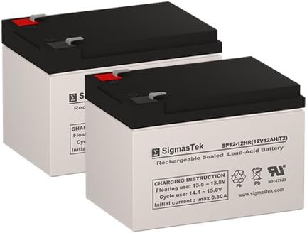 Electric Wheels EW-300 Replacement Batteries - 2x 12 Volt 12AH Batteries By SigmasTek