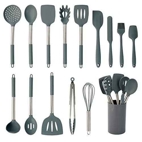 Silicone Cooking Utensil Set, coltd 15 Piece Silicone Utensil Set, Heat