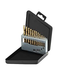 Comoware - Juego de brocas para mano izquierda, 13 piezas, M2 HSS con revestimiento de nitruro de titanio, SAE (1 16" - 1 4")