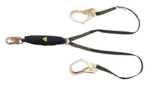 MSA10118738 Thermatek Twin-Leg Energy-Absorbing Web Lanyard, 36C Harness Connection, Two 36CL Anchorage Connection, Fixed, 6' Length, ANSI Z359.13 and ASTM F887 Standard