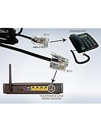 RocketBus RJ11 - Cable de recambio de cable 6P4C para teléfono con cable de línea fija DSL