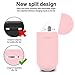 YUPING AirPods case Designed Separately Silicone Protective Cover,2 Anti-Lost Strap/2 Pairs of Ear Hooks/Airpods Watch Band Holder/Carabiner/Headphone Case Compatible for Apple AirPods(8 in 1)-Pinkthumb 1