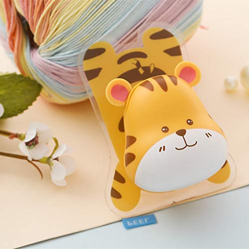 Heasa Toothbrush Holder Wall Mounted, Animal Kids Toothbrush Holder (Red Fox & Yellow Tiger) - Thumbnail 2