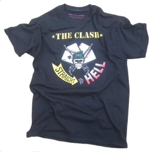Fifth Column Classics Men's The Clash - Straight To Hell T-Shirt Black X-Large