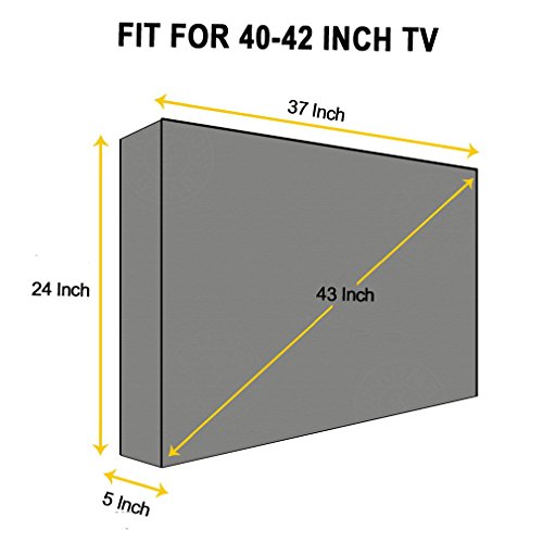 Stanbroil Outdoor TV Cover Series, Weatherproof Universal Protector for 40" - 42" LCD, LED, Plasma Television Screens - Compatible with Standard Mounts & Stands. Built In Remote