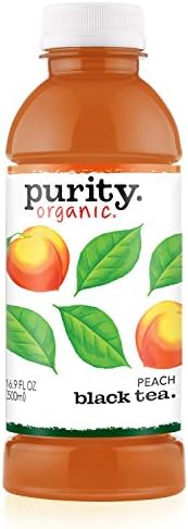 Purity Organic Tea, Peach Black Tea, 16.9 Ounce (Pack of 12)