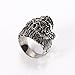 PAURO Cool Feather Dayak Indian Headdress Punk Skull Stainless Steel Mens Ring Size 7
