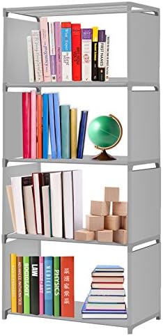 Mow-Wow Portable Cuboid Closet Organizer Shelf Bookcase Christmas Gift Portable Moving Mini Bookshelf Storage Shelves for Living Room Bed Room Making a Neat Sweet Home