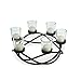 Danya B KF102 Decorative Indoor/Outdoor Round Waves Metal Wrought Iron Candleholder/Centerpiece primary