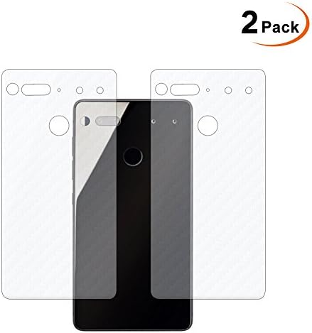 Essential Phone Back Protector,Carbon Fiber Rear Panel Precision Coverage Vinyl Full Body Skin 2 PACK