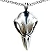 OhDeal4U Pewter Pendant Crow Raven Skull Gothic Magic Spirit Bellatrix Lestrange Vintage (Stainless Steel Chain)