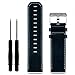 GBSELL Soft Luxury Leather Strap Replacement Watch Band With Tools For Garmin Fenix 3,Dark Blue