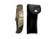 Valtev Pocket Knife, Folding Hunting Style, Resin and Stainless Steel Handle, Quality Lockback Blade, Sturdy Nylon Pouch With Press Clasp