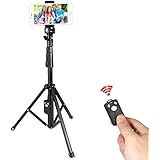 Selfie Stick Tripod, 51 Inch Extendable Tripod Stand with Wireless Remote, Compatible with iPhone Xs/Xr/Xs Max/X/8/8Plus/7/Galaxy Note 9/S9/Huawei/Google