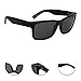LianSan Designer Rectangle Oversized Women Men Sunglasses Wayfarer Glasses 0708(black frame black lenses)