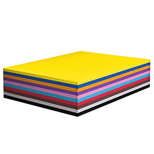 9x12 Inch Foam Sheets Crafts 20Pack 10 Colors 2mm Eva Color Craft Foam Paper Set for Crafts Project Cosplay Preschoolers Classroom Scrapbooking DIY Handcraft 3D Card Making