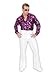 Charades Men's Disco Pant Costume Bottoms, White, W-36