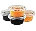 300-Pack Plastic Portion Control Cups with Snap-On Lids 2 oz. | Clear Disposable Small Food Containers | Excellent For Jello Shot, Meal Prep, Salad Dressing, Sushi, Condiments, Medicine, Sauce,Souffle