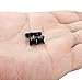Jstyle Stainless Steel Black Stud Earrings for Men Women 20G Cubic Zirconia Black Earrings Studs for Sensitive Ears Hypoallergenic CZ Surgical Steel Earrings Pierced 3-8mm